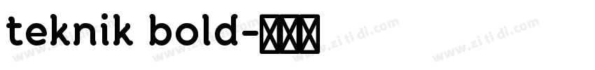 teknik bold字体转换